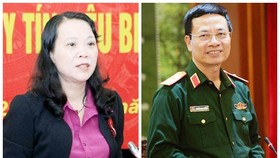Thứ trưởng - Phó Chủ nhiệm Ủy ban Dân tộc Hoàng Thị Hạnh và Chủ tịch kiêm Tổng Giám đốc Tập đoàn Công nghiệp - Viễn thông quân đội Nguyễn Mạnh Hùng