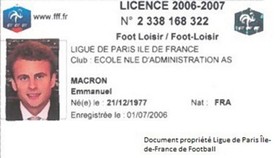 Tấm thẻ hành nghề chuyên nghiệp của ông Emmanuel Macron.  