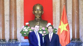 Chủ tịch nước Trần Đại Quang và Bộ trưởng Phát triển Kinh tế Liên bang Nga Maksim Oreshkin. Ảnh: TTXVN