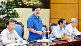 Phó Thủ tướng Trịnh Đình Dũng phát biểu chỉ đạo tại cuộc họp. Ảnh: VGP