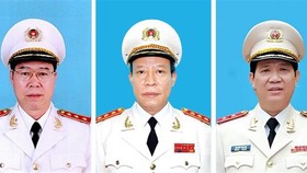 Thượng tướng Bùi Văn Nam, Thượng tướng Lê Quý Vương, Trung tướng Nguyễn Văn Sơn nhận thêm nhiệm vụ mới. Ảnh Mps.gov.vn