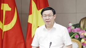 Phó Thủ tướng Vương Đình Huệ phát biểu tại cuộc họp. Ảnh: VGP