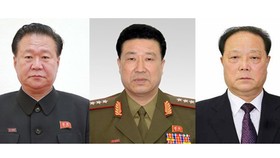 3 quan chức Triều Tiên vừa bị Mỹ trừng phạt từ trái qua: Choe Ryong-hae, Jong Kyong-thaek và Pak Kwang-ho