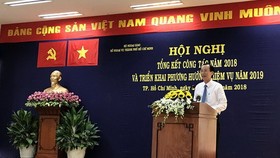 Ông Lê Thanh Liêm, Phó Chủ tịch Thường trực UBND TPHCM phát biểu tại hội nghị. Ảnh: VOH