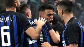 Các cầu thủ Inter Milan trong trận thắng Napoli.