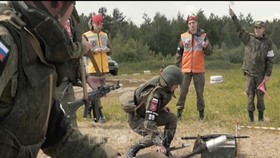 Lực lượng quân cảnh Nga tham gia cuộc tập trận Strazh 2020. Ảnh: Sputnik/TTXVN