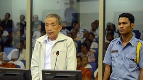 Kaing Guek Eav tại phiên xét xử năm 2012. Ảnh: Getty
