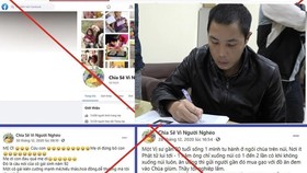 Một đối tượng cùng 2 đồng phạm tạo Fanpage Chia sẻ vì người nghèo lừa các nhà hảo tâm ủng hộ tiền, sau đó chiếm đoạt. Ảnh: Laodong