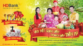 Đón xuân Nhâm Dần, gửi tiết kiệt 5 triệu, tìm tỷ phú cùng HDBank