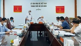 Phó Chủ tịch UBND TPHCM Võ Văn Hoan phát biểu tại cuộc làm việc của Đoàn giám sát Ban Thường vụ Thành ủy TPHCM với Sở VH-TT TPHCM