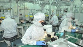 Sản xuất linh kiện bán dẫn tại Công ty MTEX (Nhật Bản) trong Khu chế xuất Tân Thuận, TPHCM. Ảnh: CAO THĂNG