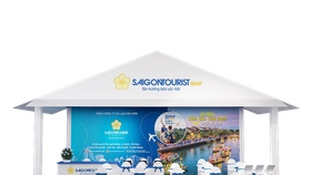 Phối cảnh gian hàng Saigontourist Group tại ngày hội du lịch TPHCM lần thứ 18 – năm 2022