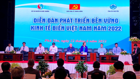 Tọa đàm tại diễn đàn Phát triển bền vững Kinh tế biển Việt Nam năm 2022. Ảnh: Báo Phú Yên