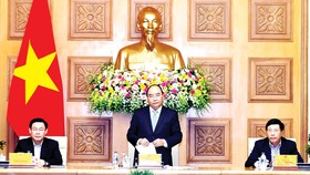 Thủ tướng Nguyễn Xuân Phúc phát biểu tại buổi làm việc. Ảnh: TTXVN