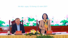 Trưởng Ban Tổ chức Trung ương Trương Thị Mai  phát biểu chỉ đạo