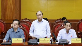 Chủ tịch nước Nguyễn Xuân Phúc phát biểu tại buổi làm việc. Ảnh: VOV
