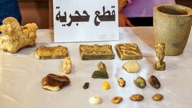 Các hiện vật thu hồi được từ IS tại Bảo tàng Quốc gia Iraq ở Baghdad, ngày 15-7-2015.