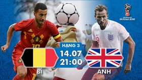 Lịch thi đấu World Cup 2018: Tranh hạng 3, Bỉ - Anh  (Mới cập nhật)