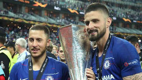 Eden Hazard và Olivier Giroud thắng Europa League mùa qua