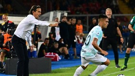 HLV Simone Inzaghi và Lautaro Martinez