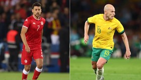 Youssef Msakni (Tunisia) và Aaron Mooy (Australia)