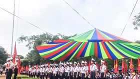 Quang cảnh buổi lễ khai giảng năm học 2020 – 2021 tại trường THCS Võ Thị Sáu, thị trấn Đak Đoa, huyện Đak Đoa, tỉnh Gia Lai