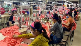 Hoạt động sản xuất tại một doanh nghiệp dệt may ở Thừa Thiên-Huế. (Ảnh: Mai Trang/TTXVN)