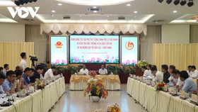 Phó Thủ tướng Chính phủ - Lê Văn Thành cùng đoàn công tác làm việc với một số đơn vị, địa phương liên quan đến dự án đường cao tốc Bến Lức – Long Thành.