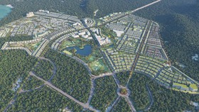 Phối cảnh minh họa tổng thể Meyhomes Capital Crystal City
