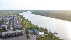 Một góc bến thuyền tại Khu đô thị Waterpoint (tên thương mại của dự án KĐT mới Vàm Cỏ Đông - Bến Lức, Long An) đã đi vào vận hành.