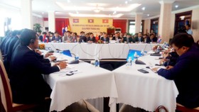 Quang cảnh Hội nghị Quan chức Cấp cao Som Khu vực Tam giác phát triển Campuchia - Lào - Việt Nam sáng 19- 12    ​  ​
