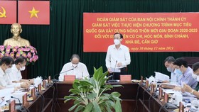 Trưởng Ban Nội chính Thành ủy TPHCM Lê Thanh Liêm: Sớm hoàn thành nhiệm vụ xây dựng nông thôn mới tại TPHCM