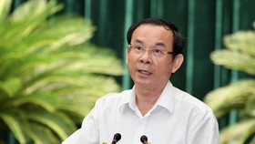 Bí thư Thành ủy TPHCM Nguyễn Văn Nên kết luận hội nghị. Ảnh: VIỆT DŨNG