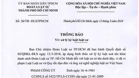 Xóa tên luật sư Phạm Công Út khỏi Đoàn Luật sư TPHCM