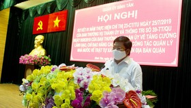 Bí thư Quận ủy quận Bình Tân Lê Văn Thinh cho rằng vẫn có tình trạng "đánh đu" trong xử lý công trình vi phạm xây dựng