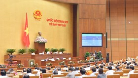 Quốc hội thể hiện ý kiến bằng hệ thống biểu quyết điện tử 
