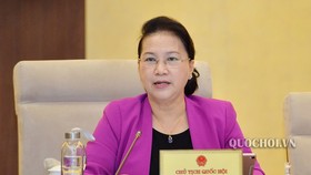 Chủ tịch Quốc hội Nguyễn Thị Kim Ngân phát biểu ý kiến.