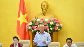 Phó Chủ tịch Quốc hội Uông Chu Lưu điều hành phiên họp UBTVQH chiều 11-9-2019. Ảnh: VIẾT CHUNG
