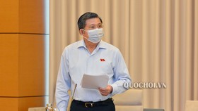Chủ nhiệm Ủy ban Đối ngoại Nguyễn Văn Giàu phát biểu tại phiên họp