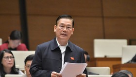 ĐBQH Nguyễn Thanh Quang trong một lần phát biểu tại nghị trường Quốc hội khoá XIV
