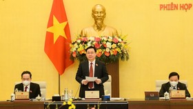 Chủ tịch Quốc hội Vương Đình Huệ phát biểu khai mạc phiên họp  ​