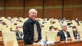 Tổng Bí thư Nguyễn Phú Trọng tham dự hội nghị đại biểu Quốc hội chuyên trách đầu tiên của nhiệm kỳ Quốc hội khóa XV