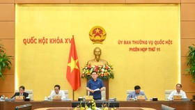 Chủ tịch Quốc hội Vương Đình Huệ phát biểu bế mạc phiên họp thứ 11 của UBTVQH