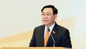 Chủ tịch Quốc hội Vương Đình Huệ kết luận hội nghị. Ảnh: VIẾT CHUNG