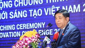 Bộ trưởng Bộ KH-ĐT Nguyễn Chí Dũng phát biểu tại sự kiện. Ảnh: TTXVN