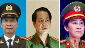 Từ trái qua phải: Đại tá Lý Quang Dũng, Đại tá Nguyễn Văn Kim, Đại tá Trần Thị Ngọc Thuận