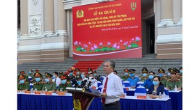 Ông Ngô Minh Châu, Phó Chủ tịch UBND TPHCM phát biểu chỉ đạo tại buổi lễ. Ảnh: CHÍ THẠCH