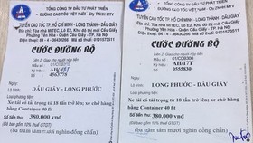 Xuất hiện tình trạng làm giả vé cước đường bộ cao tốc TPHCM - Long Thành - Dầu Giây