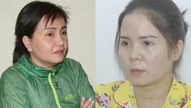 Hai đối tượng Võ Thị Kim Thủy và Bùi Thị Thắm