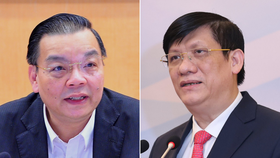 Cựu Chủ tịch UBND TP Hà Nội Chu Ngọc Anh và cựu Bộ Trưởng Bộ Y tế Nguyễn Thanh Long
